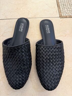 Alfani Black Woven Slip-On Flats